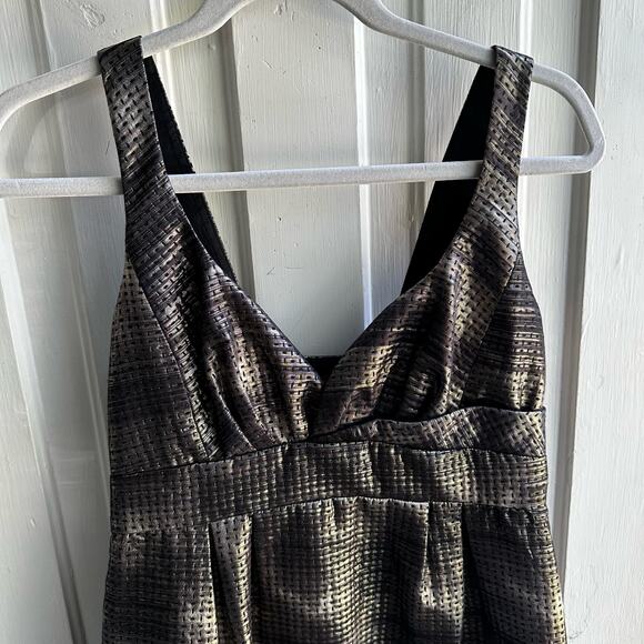 Saks Fifth Avenue 548 Metallic Silver Dress - Picture 3 of 8